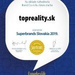 Topreality.sk získali ocenenie Slovak SuperbrandsAward 2019